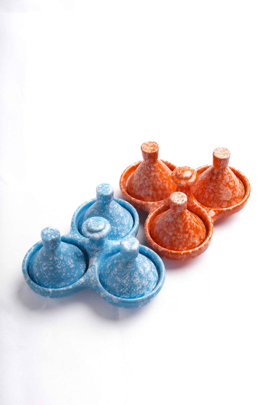Moroccan Spice Tagine Set of 3 – Handcrafted Ceramic