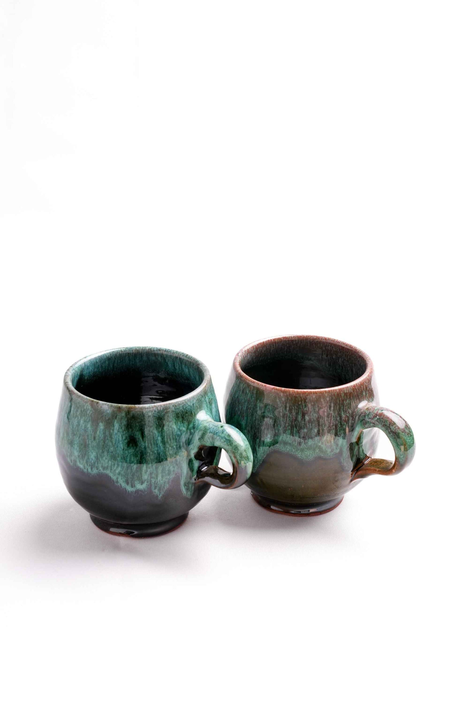 Moroccan Reactive-Glaze Mugs, Set of 3