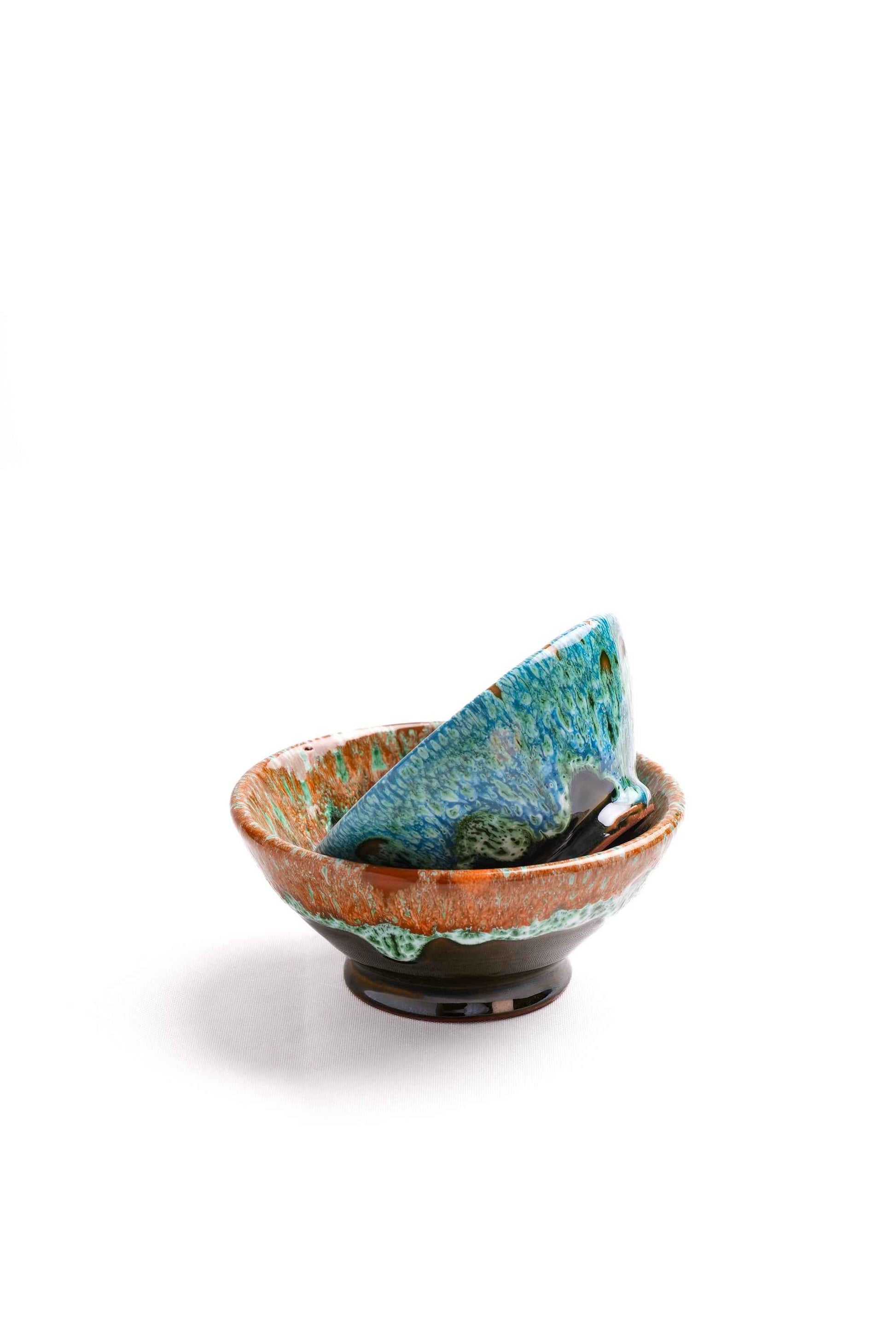Moroccan Reactive-Glaze Bowls, Set of 2