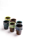 Moroccan Reactive-Glaze Tumblers, Set of 6 – Warm Tones