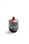 Moroccan Reactive-Glaze Lidded Container