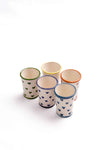Moroccan Heart-Pattern Mini Cups, Set of 5