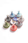 Moroccan Striped Mini Tagines, Rainbow Set of 8