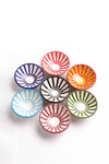 Moroccan Striped Mini Bowls, Set of 7