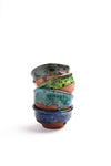 Moroccan Reactive-Glaze Ceramic Bowls, Set of 4
