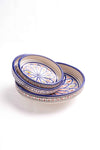 Moroccan Hand-Painted Nesting Plates, Blue Mandala